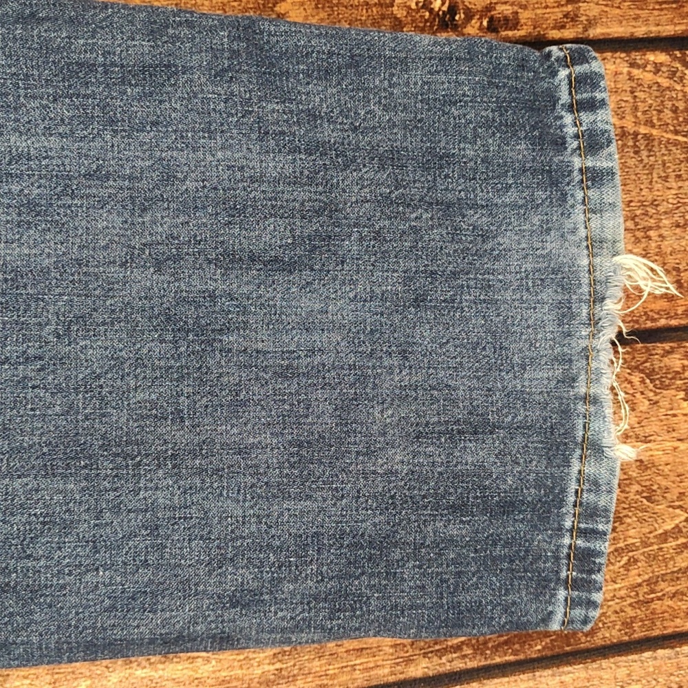 38x32 Vtg Straight Fit Original Red Tag Light Distressed Blue Jeans - Picture 10 of 16